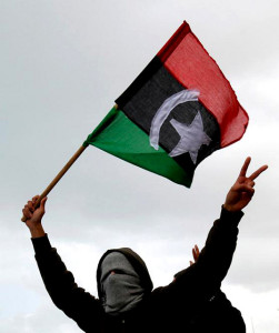 Bandera tricolor de Libia